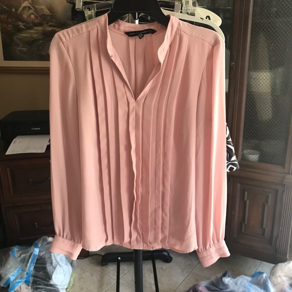 WH/BM Blush color Blouse, Size 4